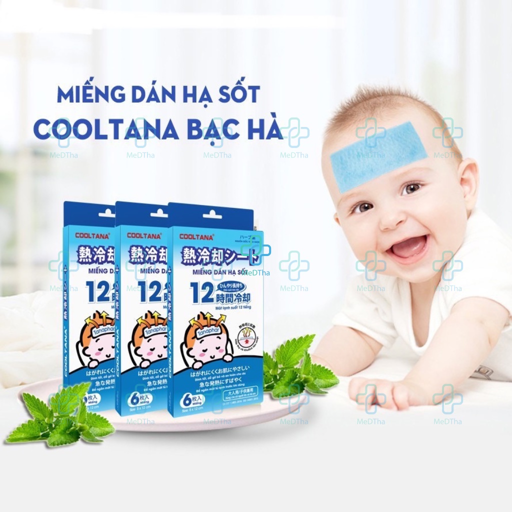 Miếng Dán Hạ Sốt Cho Bé Cooltana - Miếng Dán Hạ Sốt Cho Trẻ Sơ Sinh, Hỗ Trợ Giảm Sốt