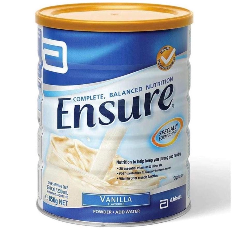 Sữa bột Ensure hương Vani Úc Ensure Vanilla Powder 850g đi Air
