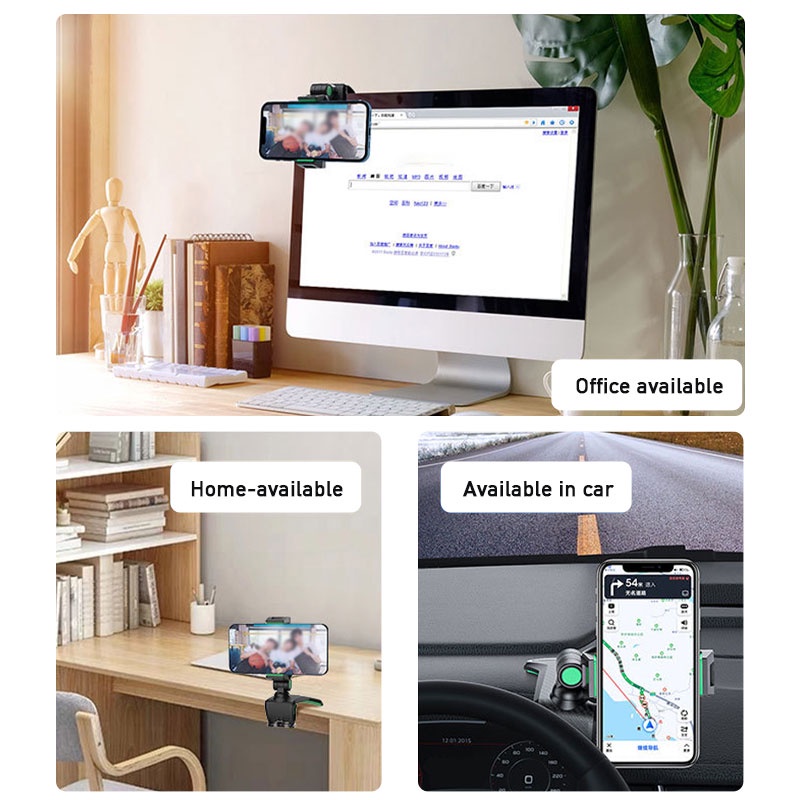 Giá đỡ điện thoại 3-7 Inch xoay 360 độ tiện dụng cho xe hơi | BigBuy360 - bigbuy360.vn