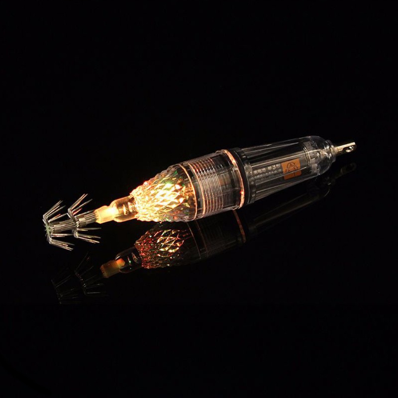 Dù Hai Lớp Có Đèn LED Hình Mực Cắt Dùng Câu Cá / Bạch Tuộc Độc Đáo Tiện Dụng