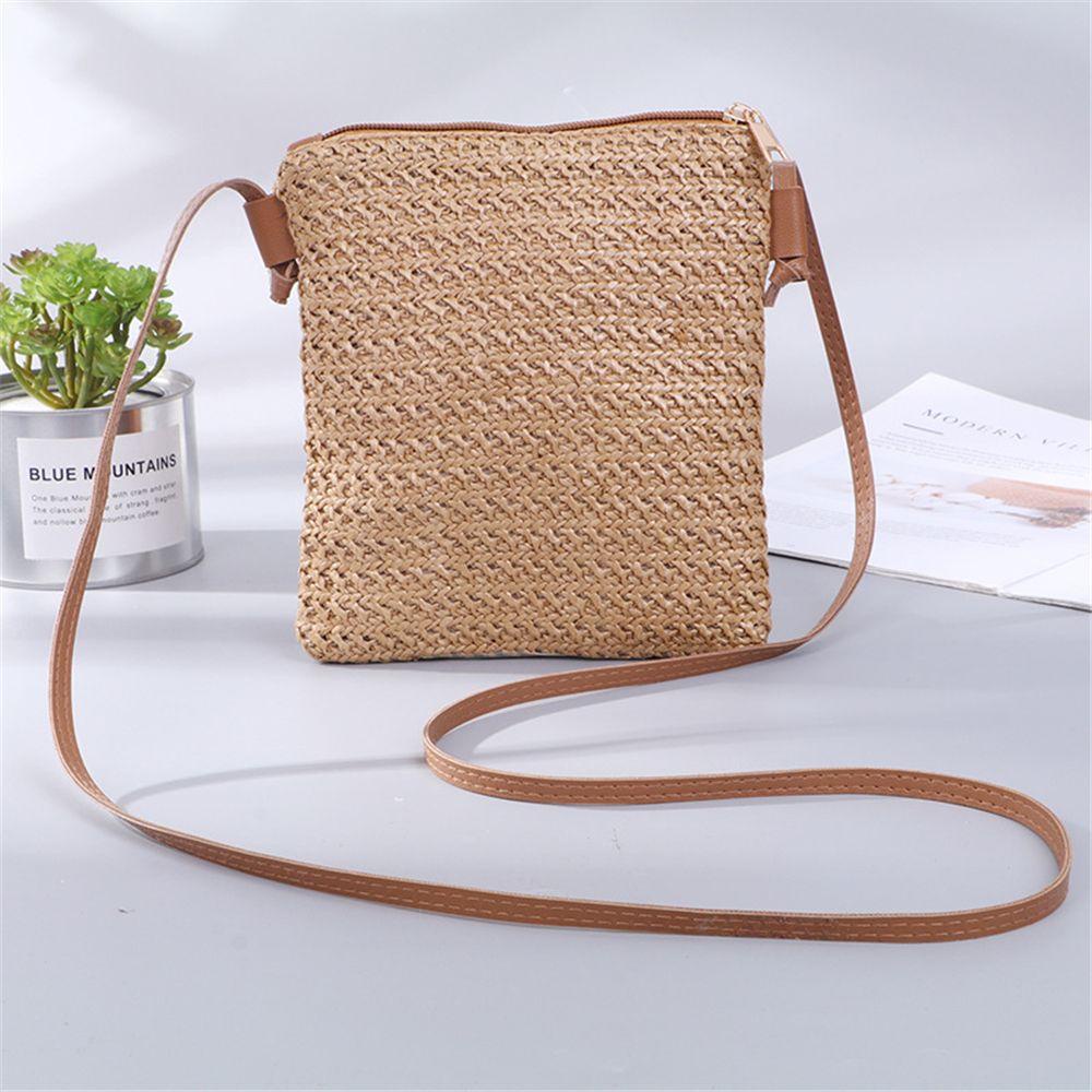 BORAG Túi Cói Đeo Chéo Kiểu Dáng Dễ Thương Thời Trang Đi Biển Mùa Hè