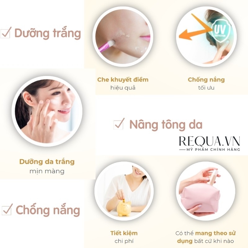 [Hàng Auth Hàn Quốc] Kem Trang Điểm Trắng Da Hàn Quốc Yobe Whitening Cream 50ml, Kem Trang Điểm Chống Nắng Và Nâng Tone