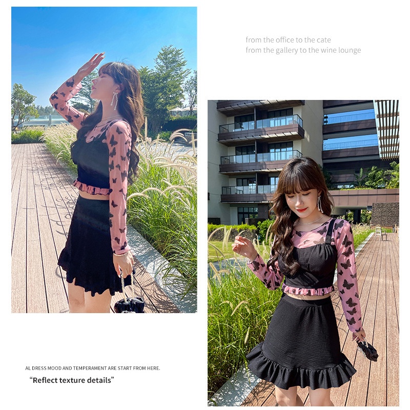 Bộ Bikini Tay Dài Thiết Kế Mới Thời Trang Cho Nữ