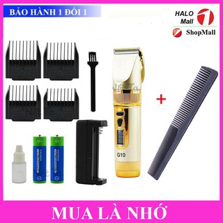 Tông Đơ Hớt Tóc Người Lớn Chuyên Nghiệp G10 TẶNG KÈM Pin SƠ CUA + Lược Cắt Tóc - Tăng Đơ Cắt Tóc Cao Cấp Lưỡi Sứ