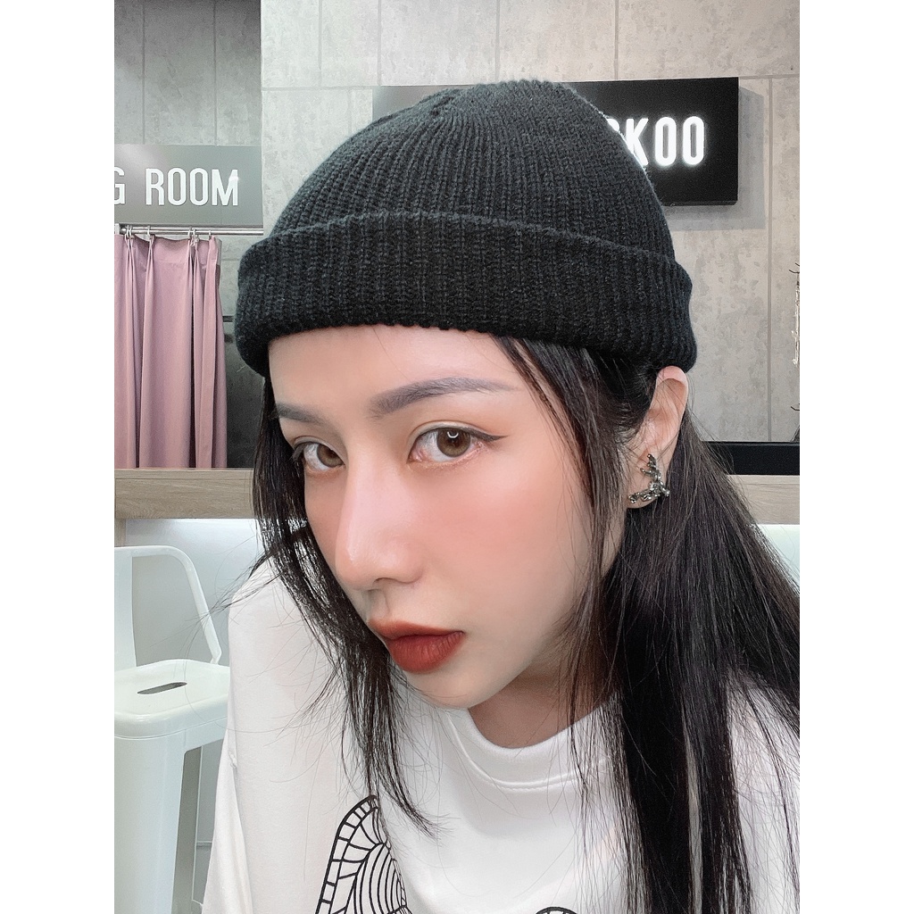 Mũ Len Beanie Sợi To Thời Trang Dáng Ngắn - Mã Số: MLT004