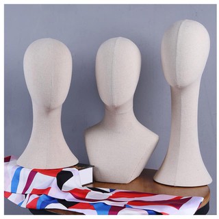 Đầu manocanh vải để bàn đội mũ, phụ kiện