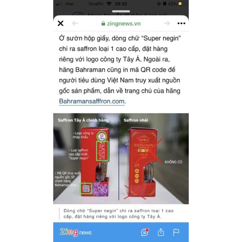 [Chính hãng] Safron Tây Á 1g