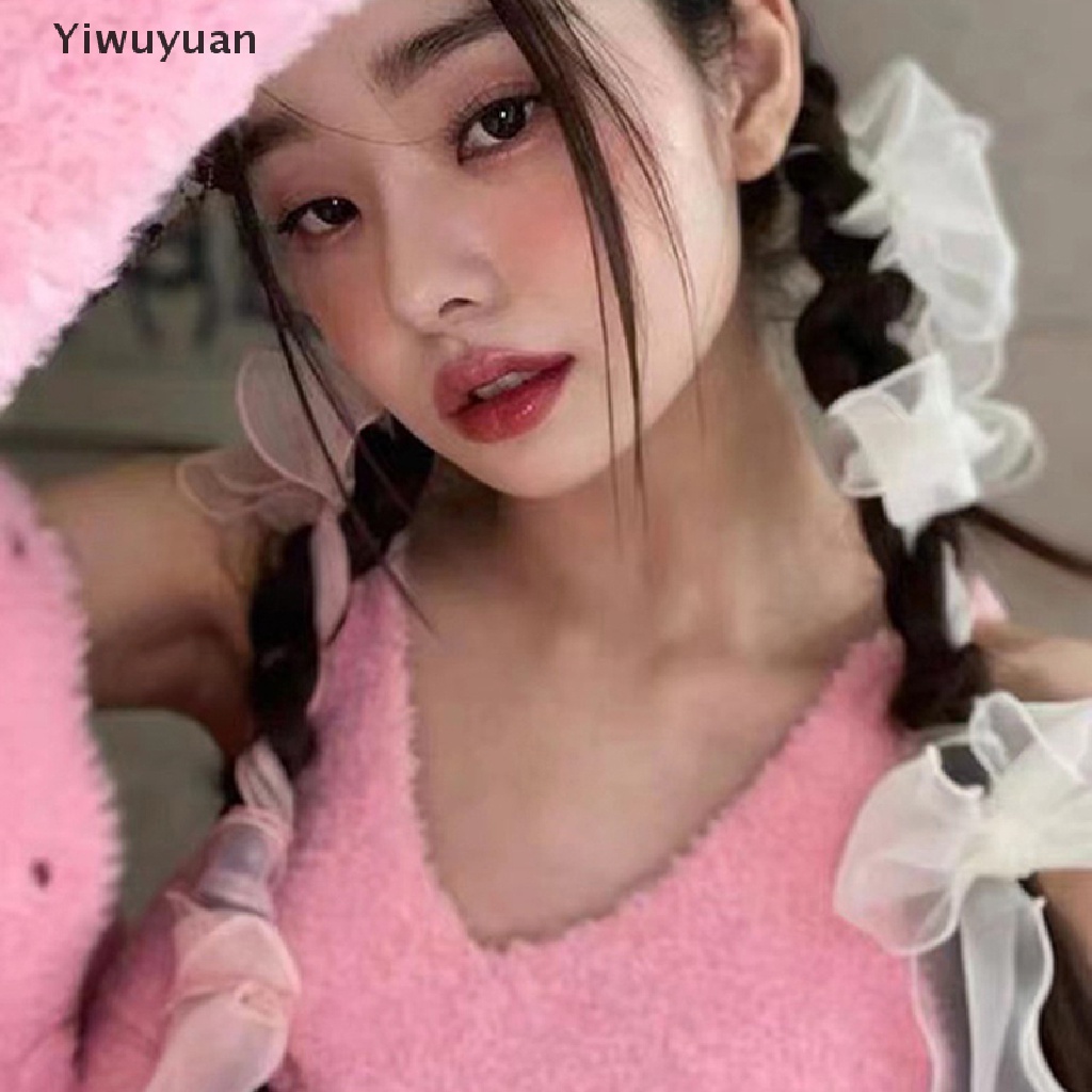 1 Kẹp Tóc Nơ Lưới Hàn Quốc Ngọt Ngào Cho Nữ