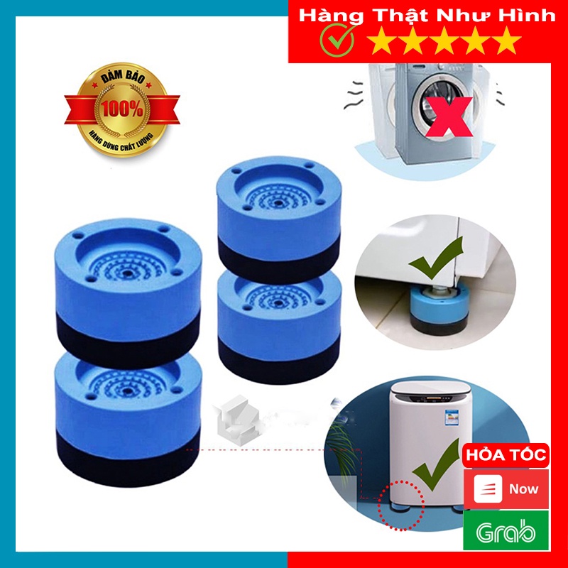 Set 4 Chân Đế Máy Giặt Chống Rung, Chống Ồn, Chất Liệu Cao Su - MTDDT