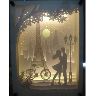 Đèn trang trí 3D - Dream box - Đêm Paris