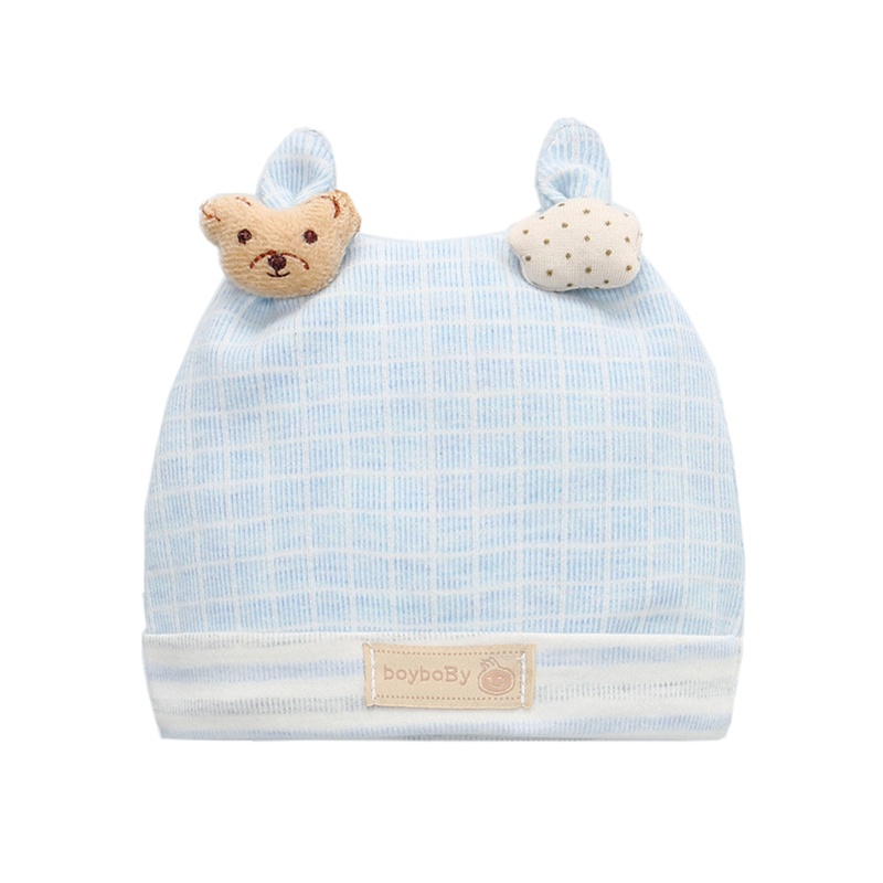 Mũ Beanie Cotton Giữ Ấm Mùa Đông In Họa Tiết Hoạt Hình Dễ Thương Cho Bé Sơ Sinh 0-3 Tháng Tuổi