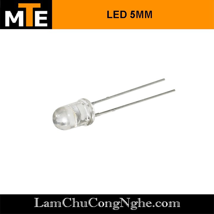 Mới! Combo 10 LED đục 5mm màu Đỏ, Xanh, Vàng, Trắng