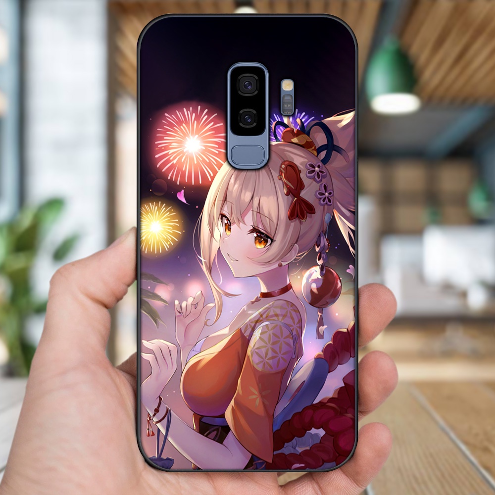 Ốp lưng Samsung S9 Plus viền đen in hình Yoimiya Genshin Impact