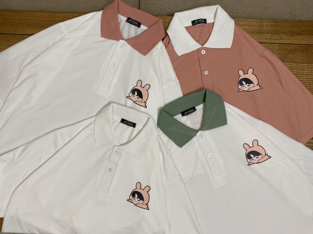 Áo polo 💯% hình thật Tay lỡ Unisex Má Hồng