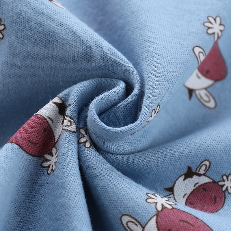 Bộ đồ ngủ cotton tay dài in họa tiết hoạt hình phong cách hàn quốc thời trang mùa thu cho bé 70-170CM