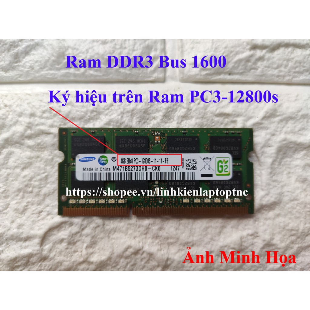 RAM Laptop 4Gb DDR3 cũ tháo máy BUS 1333 1600 (Ram Laptop PC3-4G cũ)