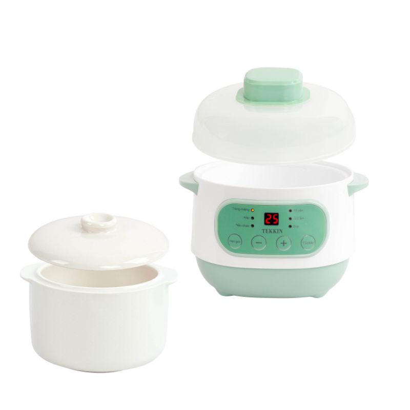 [Bản Tiếng Việt] Nồi Nấu Cháo Chậm Cho Bé TEKKIN TI-1588 Ninh Hầm Nấu Cháo Chưng Yến Hấp Súp