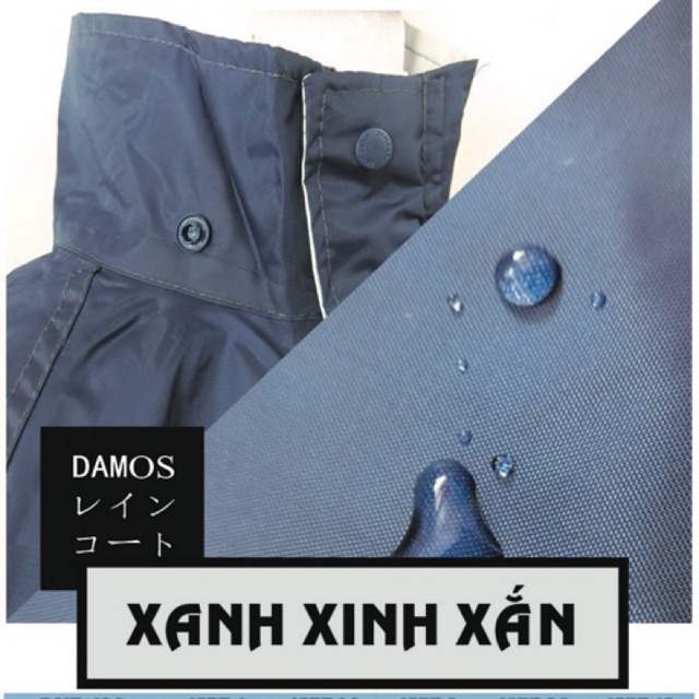 Áo mưa bộ chống thấm cao cấp Nhật Bản - xanh navy