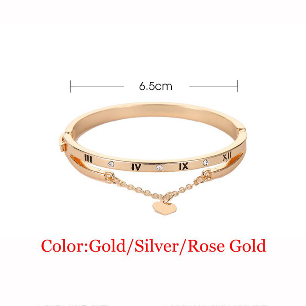 Vòng Đeo Tay Mặt Hình Trái Tim Bằng Thép Không Gỉ Sang Trọng Cho Nữ|Vòng Tay Mạ Bạc Nhiều Màu Thời Trang