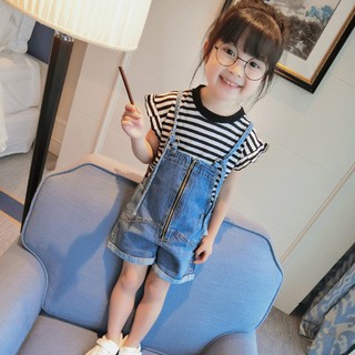 Set yếm jean + áo thun
