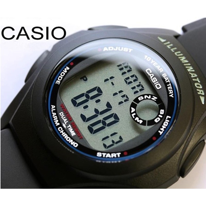 Đồng hồ unisex dây nhựa Casio Anh Khuê F-200W-1ADF