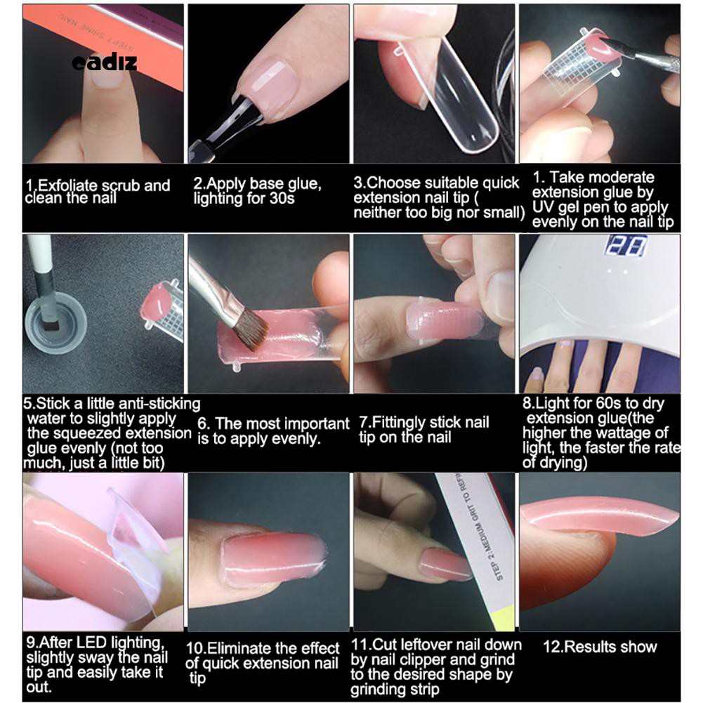 [Hàng mới về] Lọ gel poly sơn móng 30ml khô nhanh chóng tiện lợi