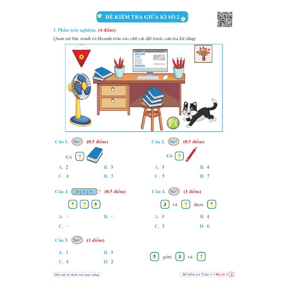 Sách - Combo Bài tập tuần và Đề kiểm tra Toán + Tiếng viêt lớp 1- tập 1 biên soạn theo bộ Kết nối tri thức với cuộc sống
