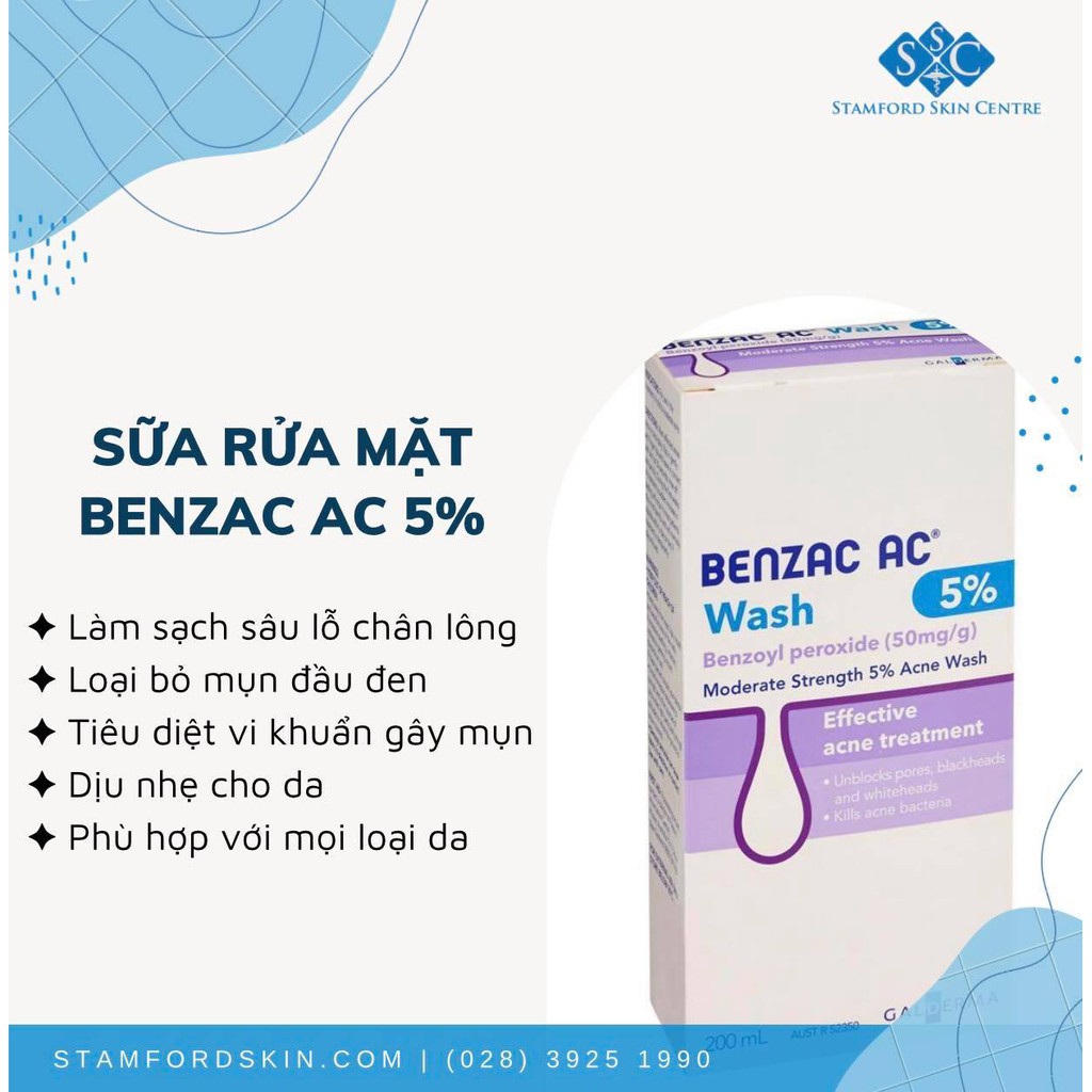 Sữa rửa mặt Benzac AC 5% - 200ml