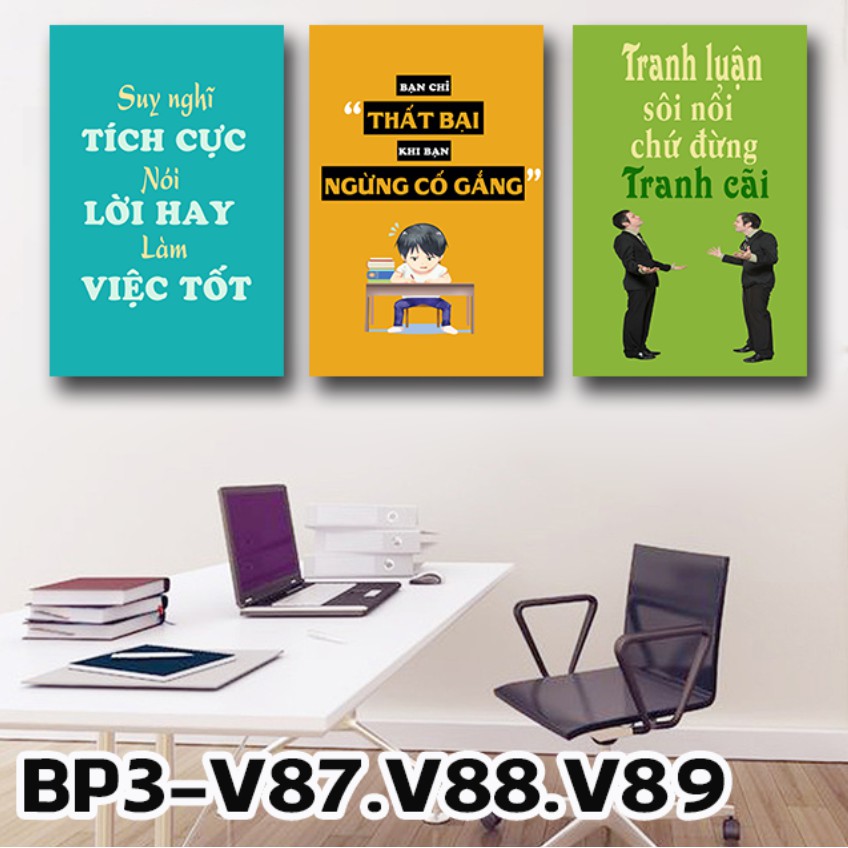 Tranh tạo động lực dán tường trang trí phòng khách, phòng làm việc, phòng ngủ công nghệ in UV DL 109 133