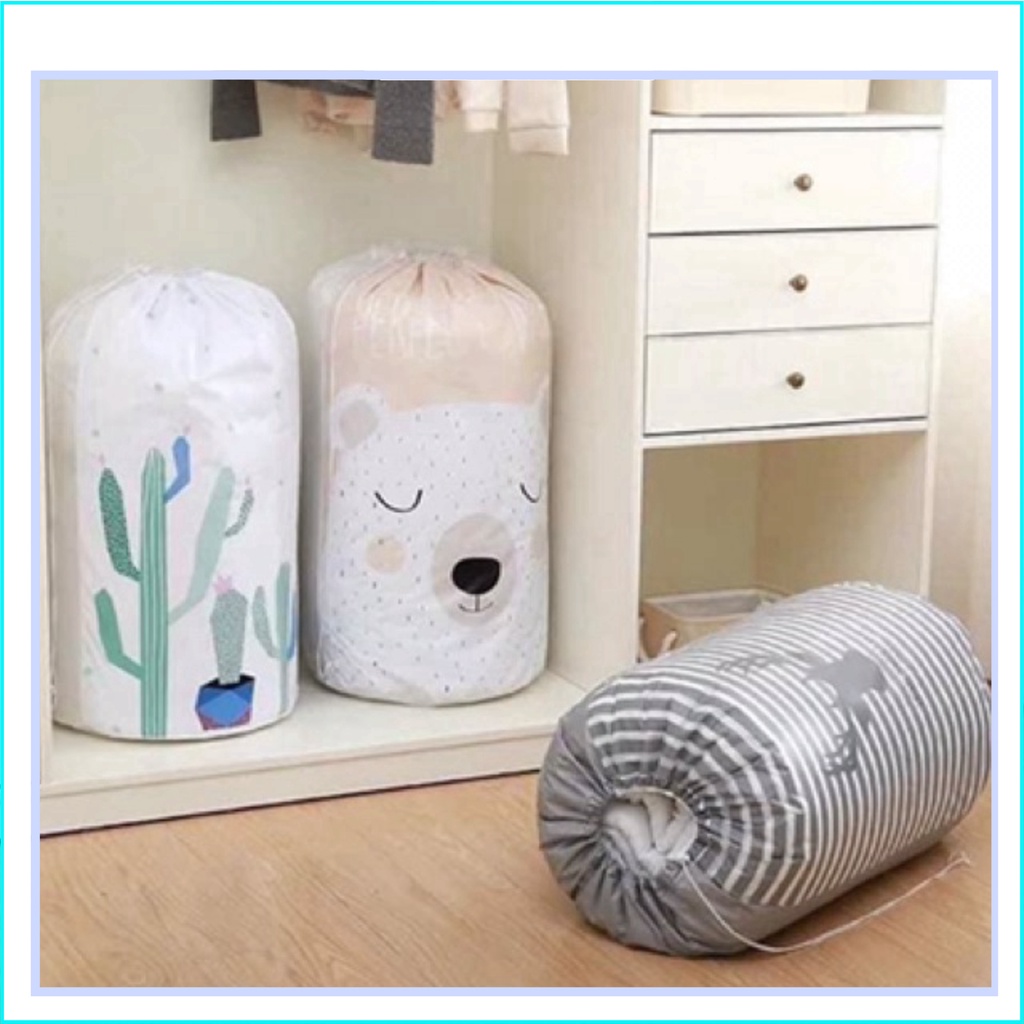 Túi dây rút vải dù nhựa chống thấm đựng chăn màn quần áo