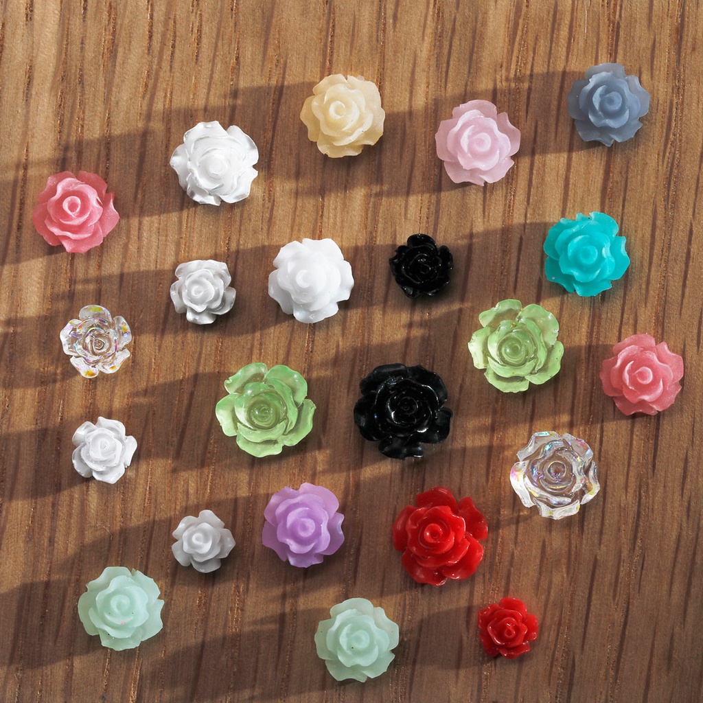 Charm hoa hồng đính móng tay đường kính 6*6mm