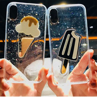 o23 ốp que kem ánh kim ốp điện thoại nước chảy ốp điện thoại kim tuyến ốp điện thoại dễ thương