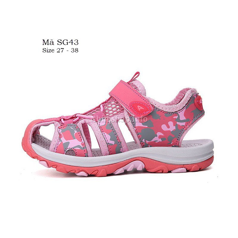 Sandal bít mũi cho bé gái 3 - 12 tuổi khỏe khoắn và năng động SG43