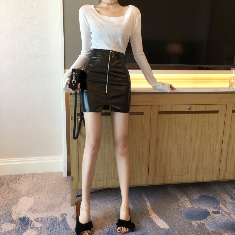 Chân váy da nữ Emilyshop ulzzang