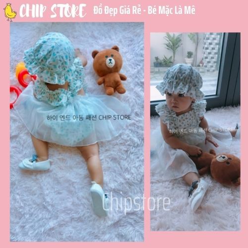 Body Váy Cho Bé Gái CHIP STORE Váy Cánh Tiên Dễ Thương Cho Bé Sơ Sinh - 1 Tuổi