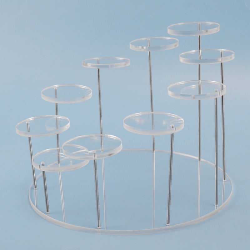 Giá Đỡ Trưng Bày Bánh Cupcake Hình Tròn Bằng Acrylic Chất Lượng Cao