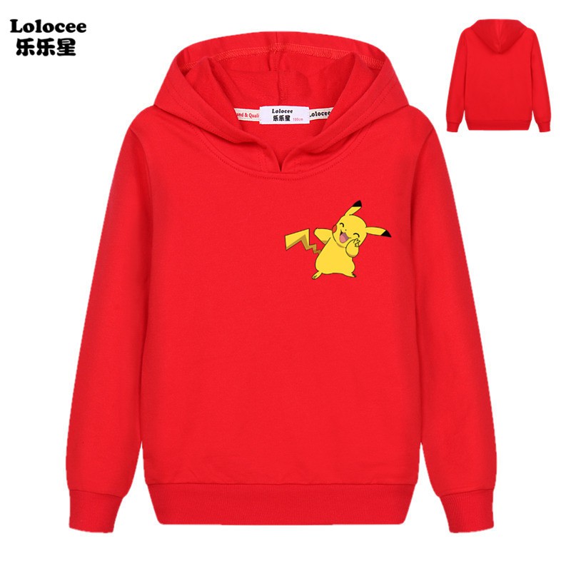 POKEMON Áo Hoodies Hình Pikachu Xinh Xắn Dành Cho Bé