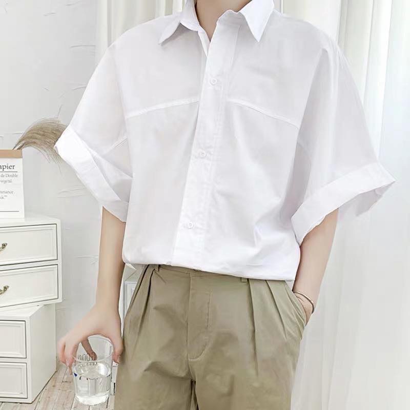 &lt;&lt;Có sẵn&gt;&gt; Áo sơ mi tay lở phong cách Hàn quốc dành cho nam