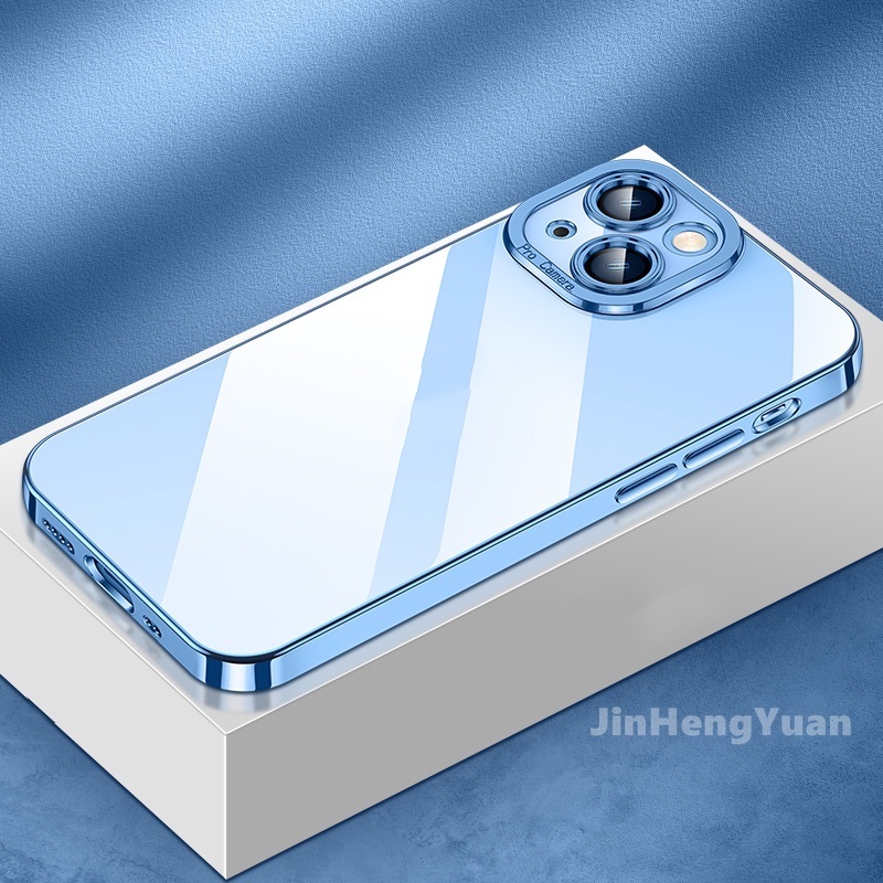 Ốp điện thoại silicon mềm trong suốt mạ điện thích hợp cho iphone 13 12 mini 11 pro max xr xs 7 8 plus