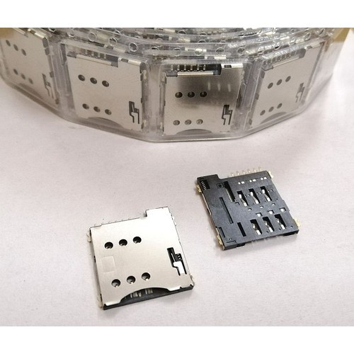 Khay SIM 6P thẻ micro SIM socket 6 chân hàn mạch cho module mô đun GSM GPRS 3G