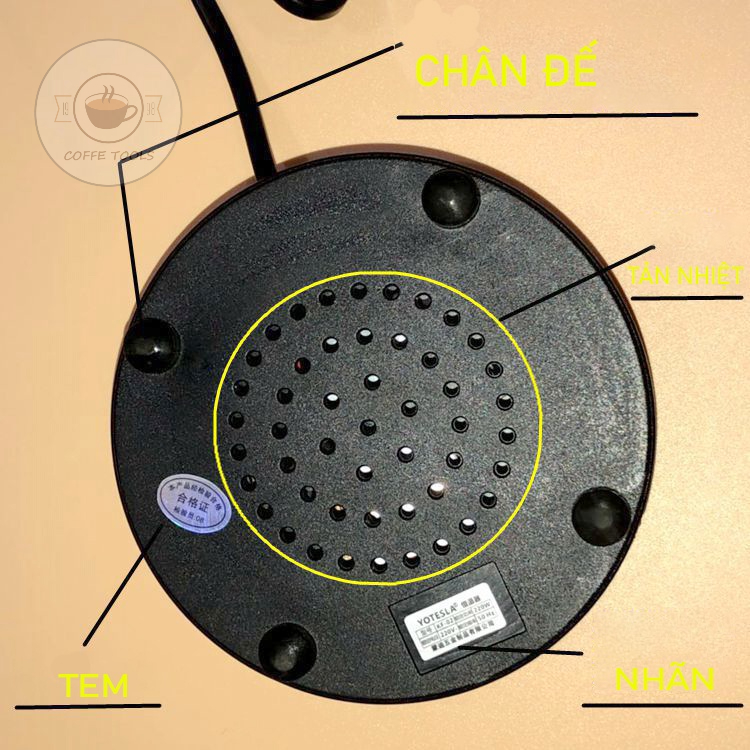 Bếp đun mini, bếp nung son, bếp nấu sáp thiết kế chống thấm nước 220W 220VAC