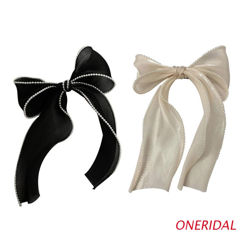 Kẹp Tóc Hình Nơ Đính Ngọc Trai Thời Trang