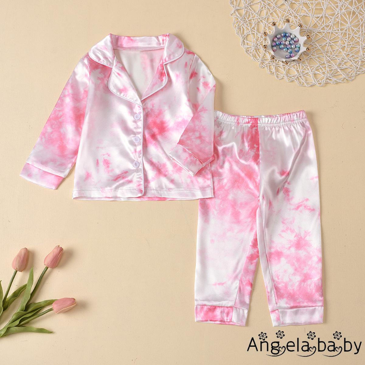 Bộ Đồ Ngủ Họa Tiết Nhuộm Tie-Dye Xinh Xắn Cho Bé