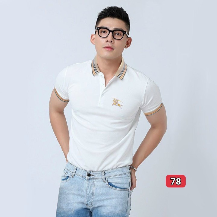 Áo thun nam tay ngắn có cổ, áo polo nam màu trắng thêu logo chữ đẹp cao cấp 2021 muradfashion atn78 | BigBuy360 - bigbuy360.vn