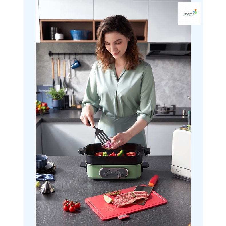 ihomestore Bộ dao thớt khử khuẩn UV  Morphy Richard MR1001 ⚡Freeship⚡ kèm 3 dao + 3 thớt [Tặng thêm 