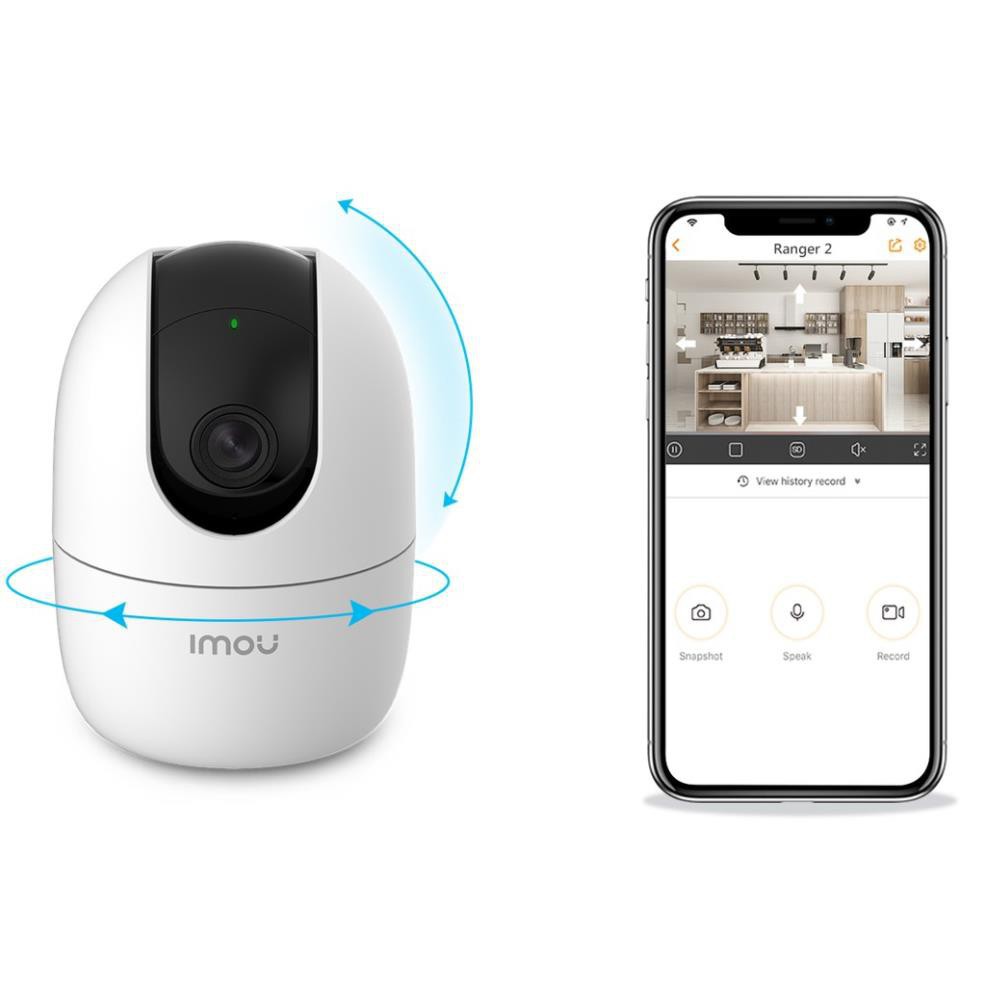 Camera IP 2M WIFI  IMOU Ranger 2 A22P Trong Nhà Còi Hú Báo Động Độ nét cao 1080P FullHD