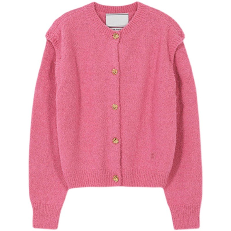 Rose blackpink Áo Khoác Cardigan Dệt Kim Tay Dài In Chữ Blackpink Thời Trang Cho Nữ
