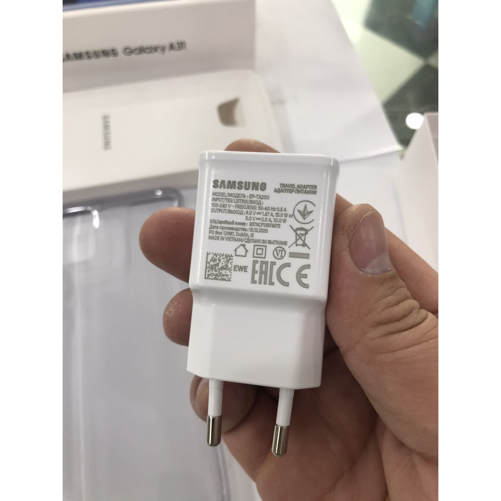 FULL bộ phụ kiện chính hãng sạc cáp - tai nghe - ốp lưng Samsung Galaxy A31