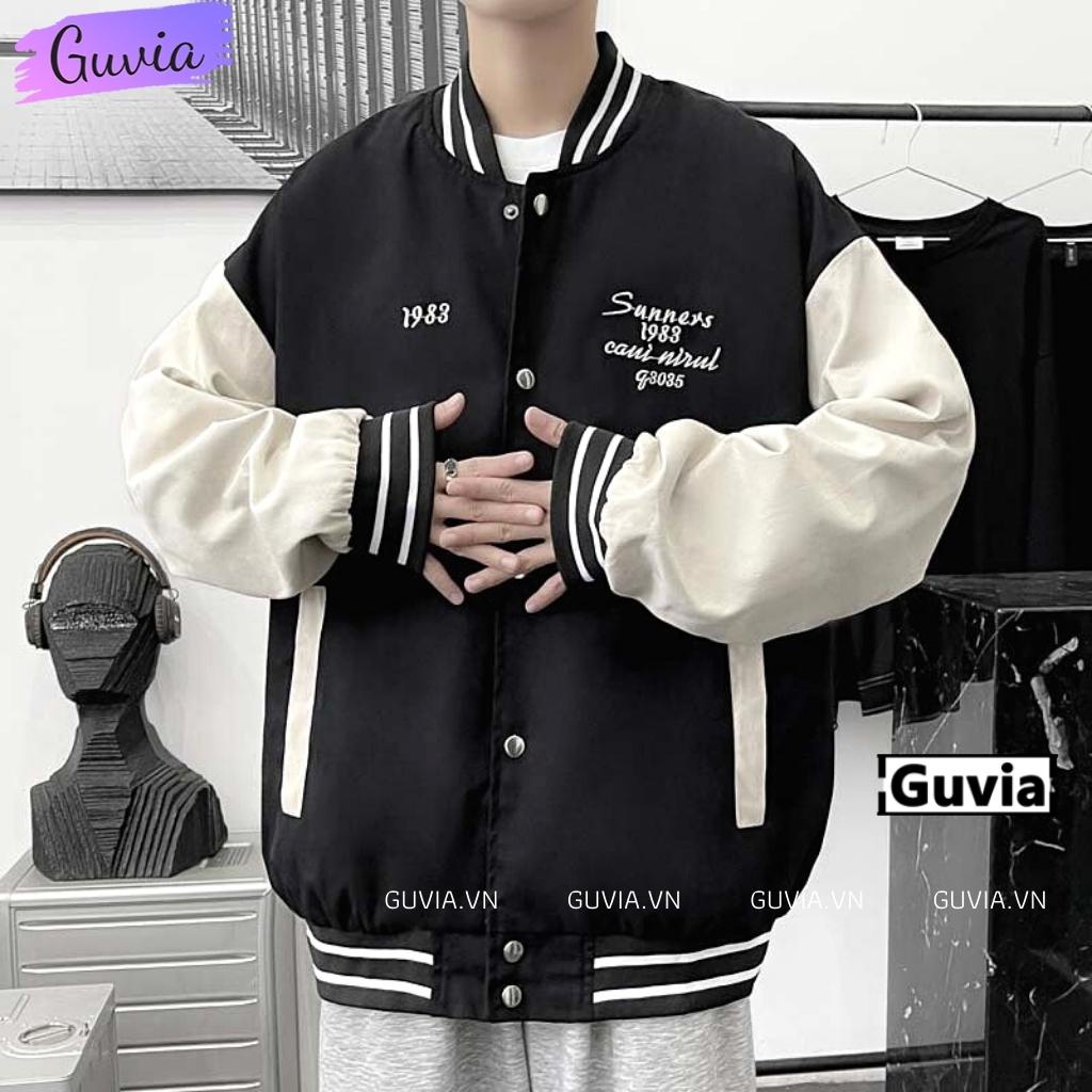 Áo Khoác Bomber 1983 Chất Dù 2 Lớp Nam Nữ Form Rộng Unisex, Áo Gió Chống Nắng Ulzzang GUVIA
