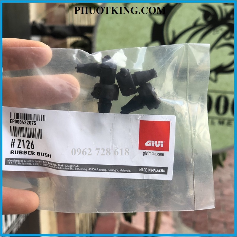 Nút cao su đế givi Z126, cao su thay thế đế thùng givi